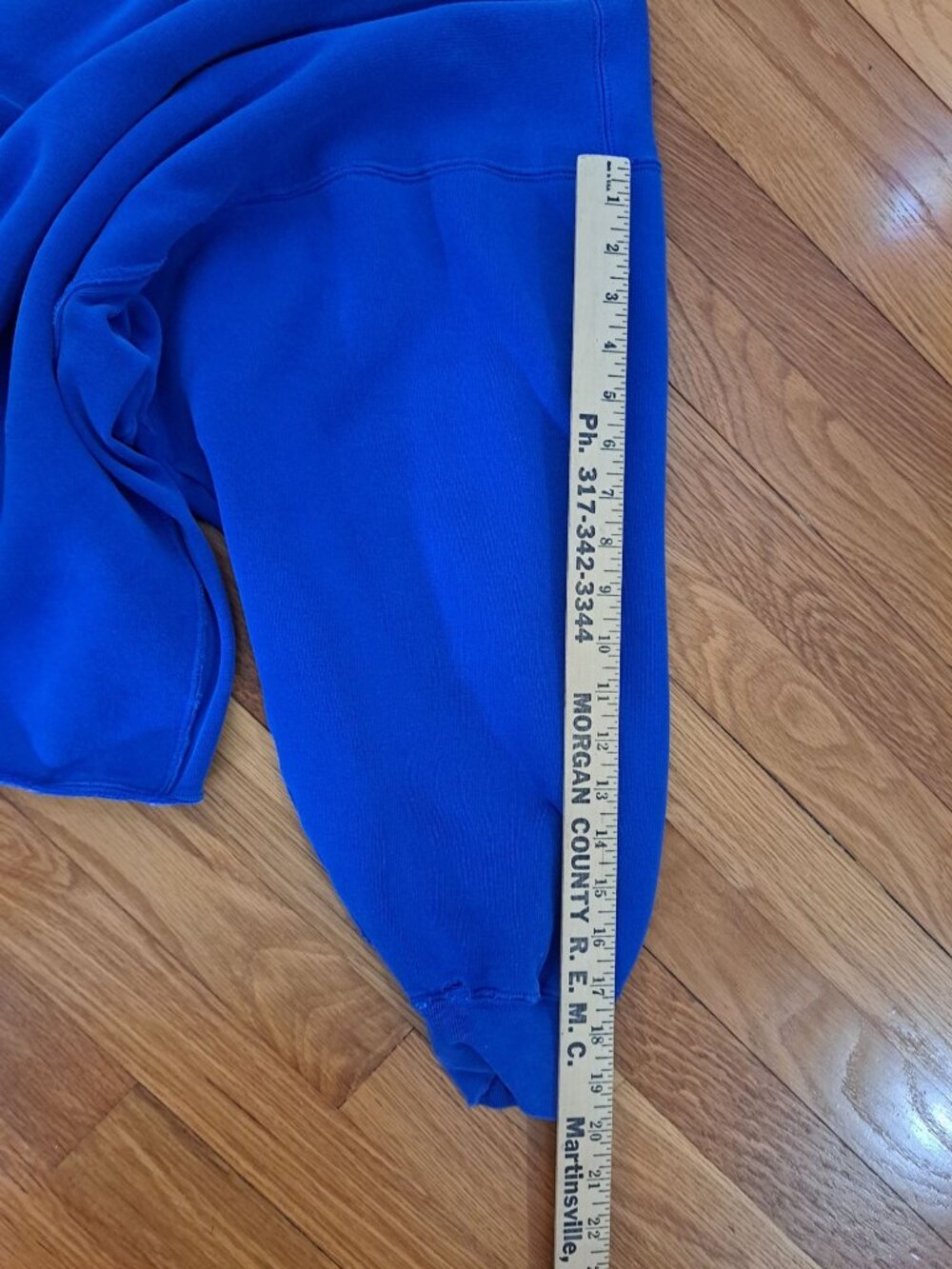 Vintage 1990's Nike Mens Blue Crewneck Sweatshirt 3XL Black Swoosh Logo - Picture 11 of 12